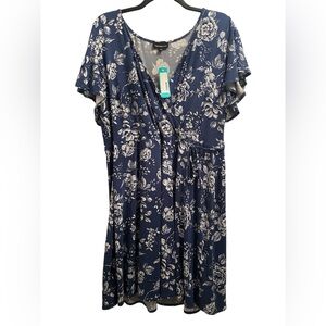 Women’s Plus Size Faux Wrap Knit Dress